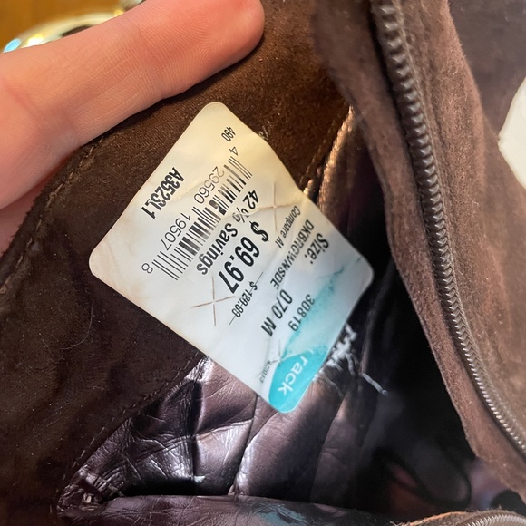 Sam Edelman {7} 'Maddie' Dark Brown Suede Zip Up Ankle Booties - Picture 8 of 11